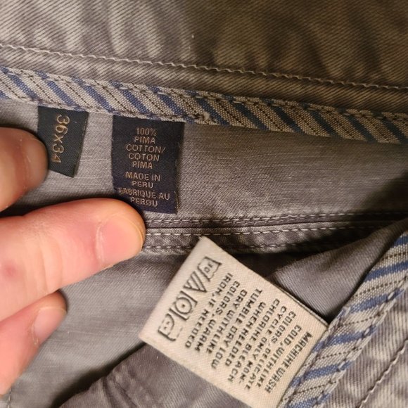 Hart  Schaffner Marx - Light Grey - Cotton Pants - 36 x 34 - Picture 3 of 4